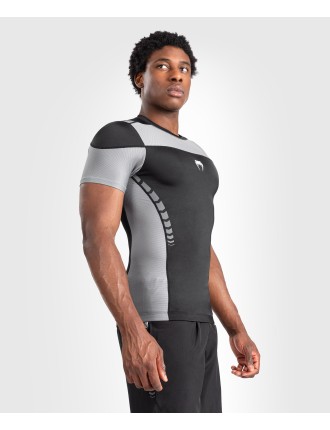 Top Choice Venum Tempest Men's Short Sleeve Rashguard - Black/Grey Available for Immediate Shipping