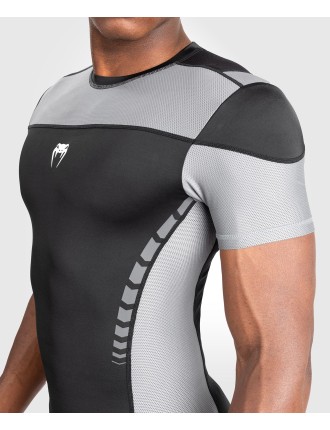 Top Choice Venum Tempest Men's Short Sleeve Rashguard - Black/Grey Available for Immediate Shipping