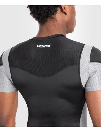 Top Choice Venum Tempest Men's Short Sleeve Rashguard - Black/Grey Available for Immediate Shipping