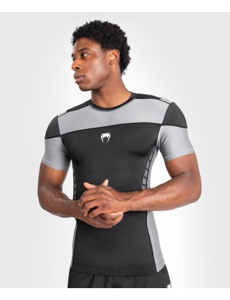 Top Choice Venum Tempest Men's Short Sleeve Rashguard - Black/Grey Available for Immediate Shipping