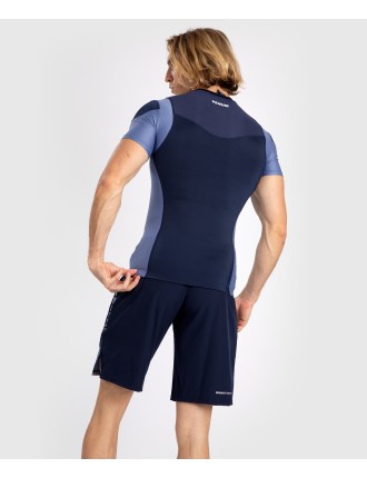 Top Choice Venum Tempest Men's Short Sleeve Rashguard - Navy Blue/Blue New Release