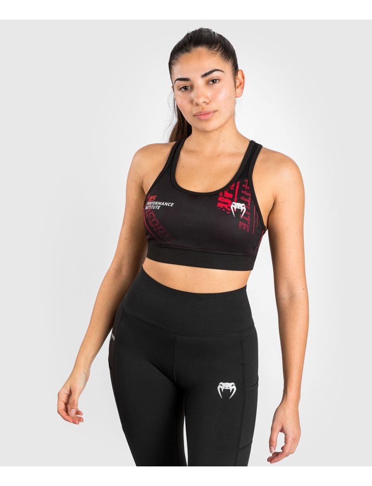 Top Choice UFC Performance Institute 2.0 Women Sport Bra - Black/Red New Stock