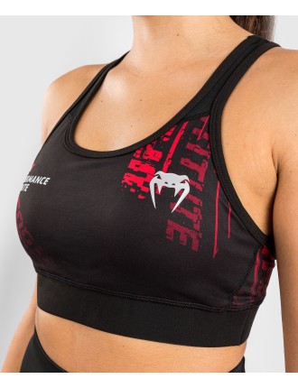 Top Choice UFC Performance Institute 2.0 Women Sport Bra - Black/Red New Stock