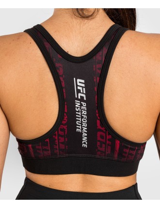 Top Choice UFC Performance Institute 2.0 Women Sport Bra - Black/Red New Stock