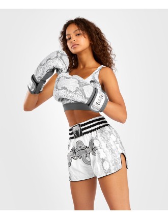 Top Choice Venum White Snake Short Muay Thai for Women - White