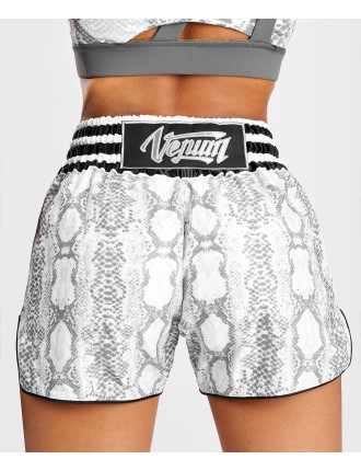 Top Choice Venum White Snake Short Muay Thai for Women - White