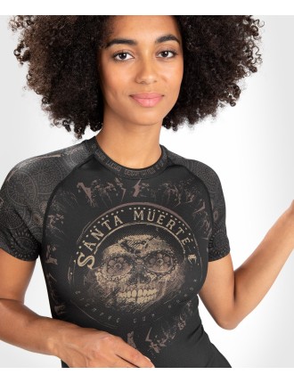 Top Choice Venum Women Santa Muerte Dark Side - Rashguard Short Sleeves - Black/Brown Just In