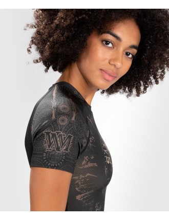 Top Choice Venum Women Santa Muerte Dark Side - Rashguard Short Sleeves - Black/Brown Just In