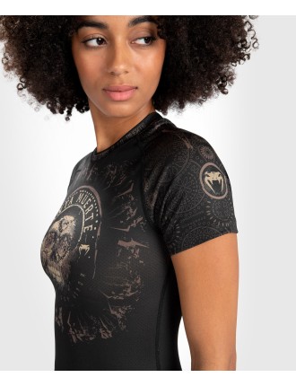 Top Choice Venum Women Santa Muerte Dark Side - Rashguard Short Sleeves - Black/Brown Just In