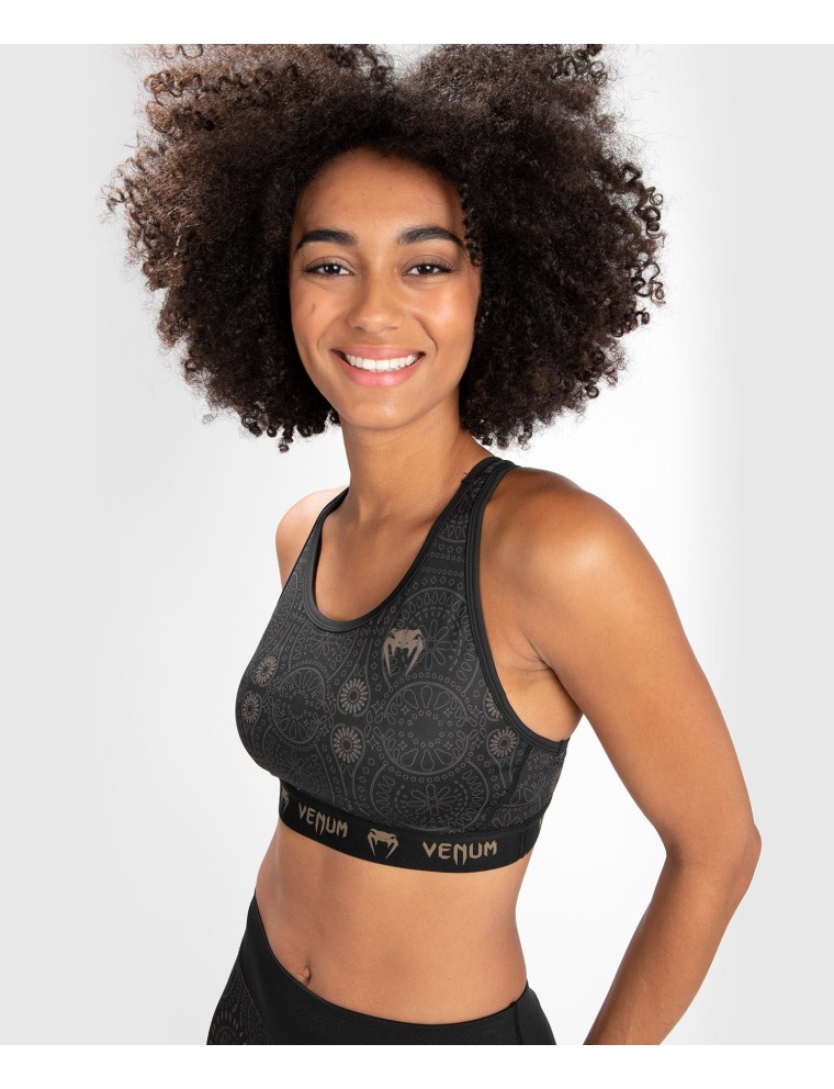 Top Choice Venum Women Santa Muerte Dark Side - Sport Bra - Black/Brown In Stock