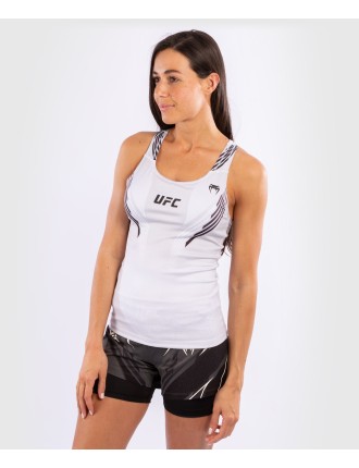 Top Choice UFC Venum Authentic Fight Night Women's fitted Tank with shelf Bra - White Limited Stock