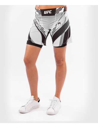 Top Choice UFC Venum Authentic Fight Night Women's Shorts - Long Fit - White New Stock