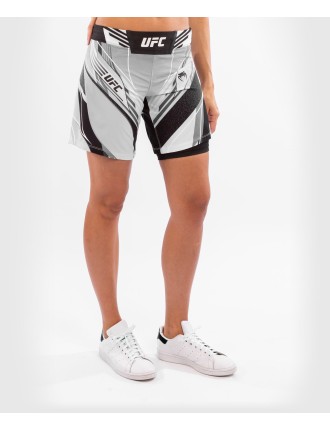 Top Choice UFC Venum Authentic Fight Night Women's Shorts - Long Fit - White New Stock