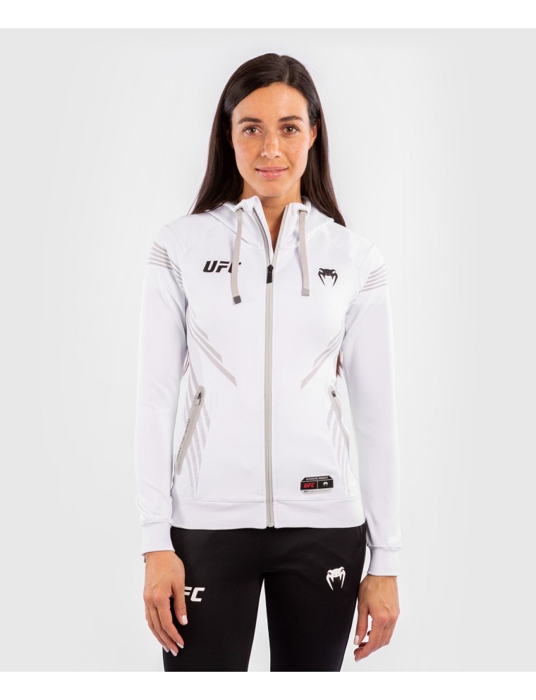 Top Choice UFC Venum Authentic Fight Night Women's Walkout Hoodie - White Just Launched