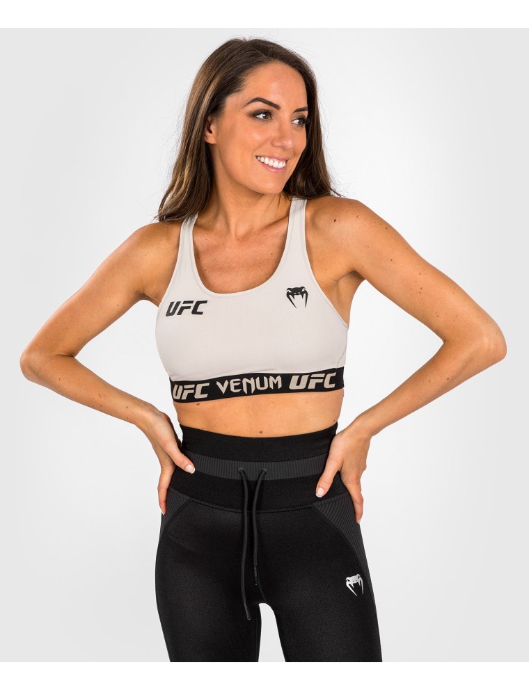 Top Choice UFC Venum Authentic Fight Week 2.0 Women's Sports Bra - Sand/Black Just In