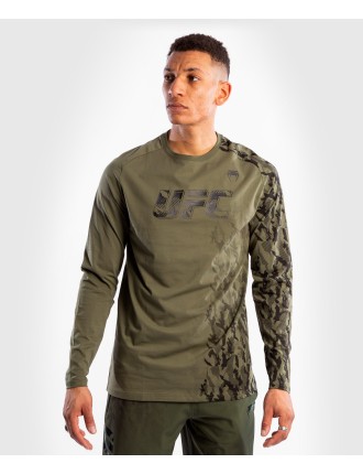 Top Choice UFC Venum Authentic Fight Week Men's Long Sleeve T-shirt - Khaki Hot New Item