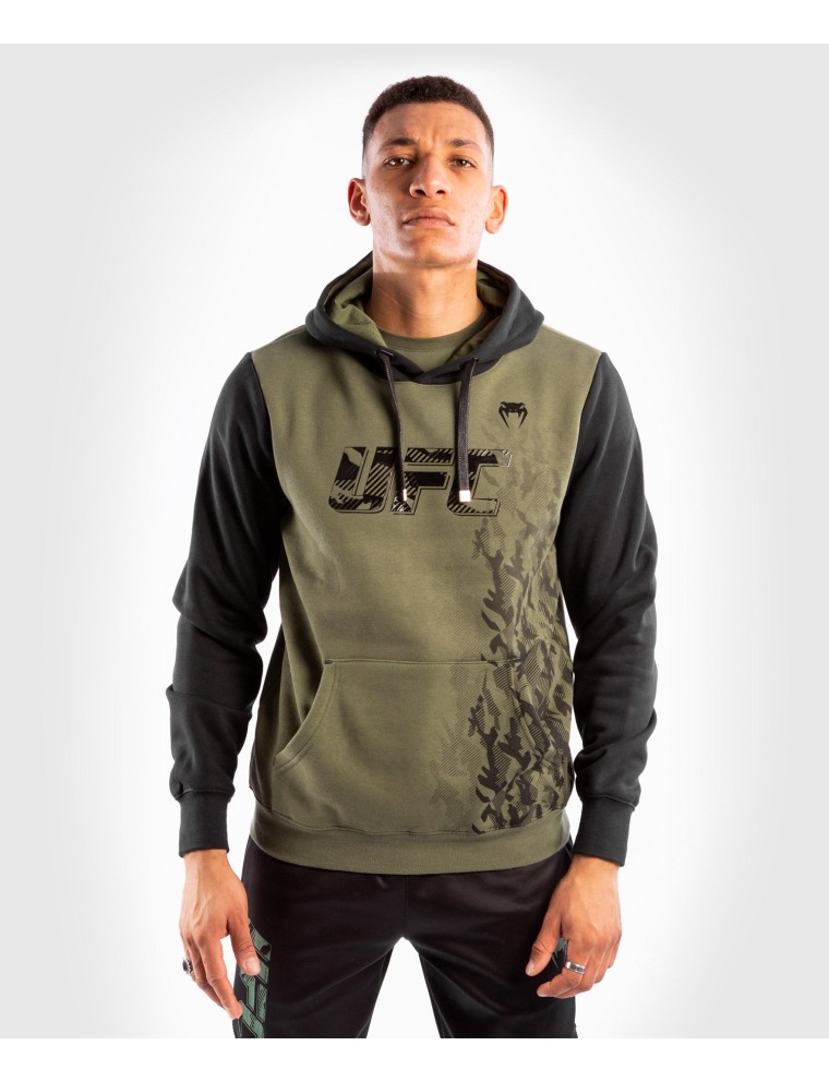 Top Choice UFC Venum Authentic Fight Week Men's Pullover Hoodie - Khaki