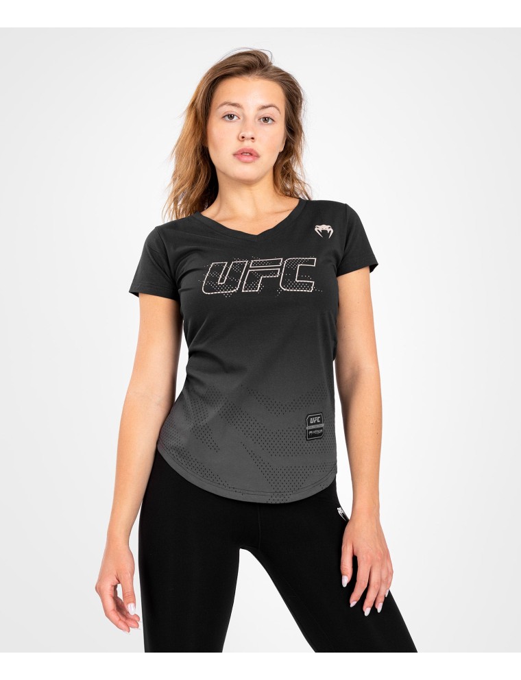 Top Choice UFC Venum Authentic Fight Week  Women's Short Sleeve T-shirt - Black Latest Edition