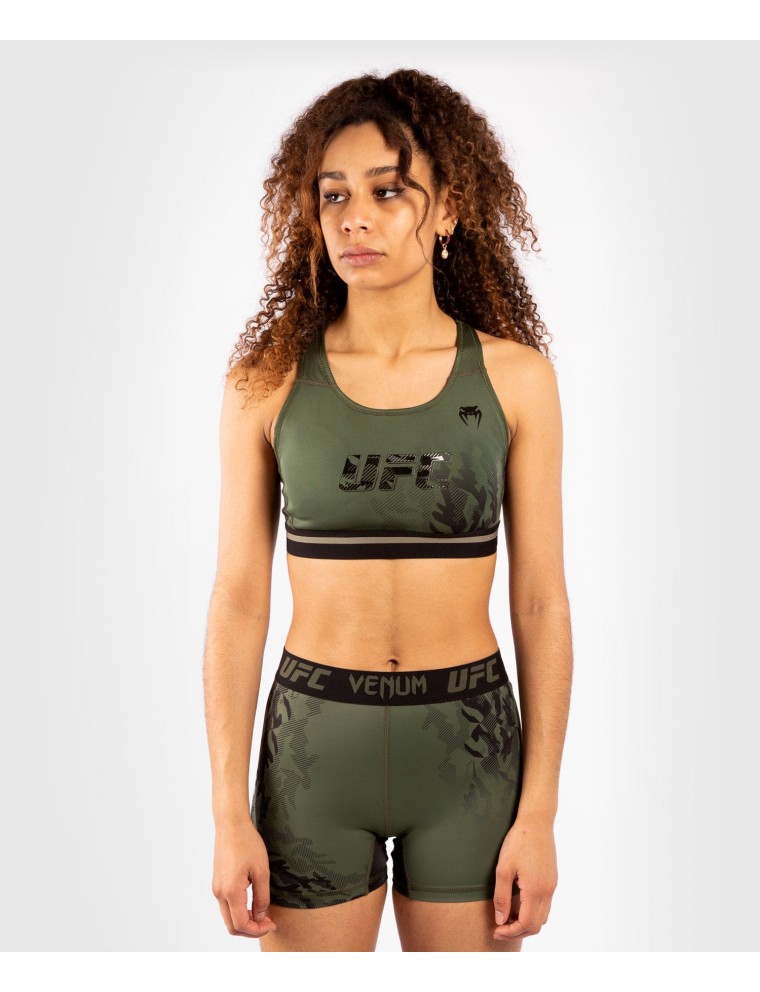 Top Choice UFC Venum Authentic Fight Week Women's Sport Bra - Khaki Limited Stock