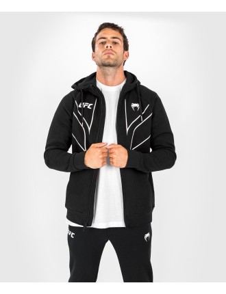 Top Choice UFC Venum Fight Night 2.0 Replica Men's Full Zip Hoodie - Black Hot New Item