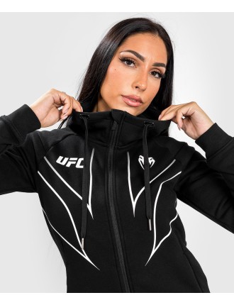 Top Choice UFC Venum Fight Night 2.0 Replica Women's Full Zip Hoodie - Black