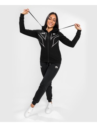 Top Choice UFC Venum Fight Night 2.0 Replica Women's Full Zip Hoodie - Black