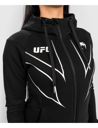 Top Choice UFC Venum Fight Night 2.0 Replica Women's Full Zip Hoodie - Black