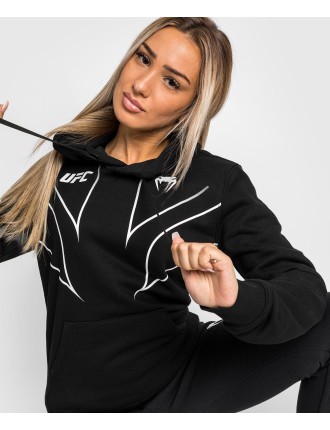 Top Choice UFC Venum Fight Night 2.0 Replica Women's Hoodie - Black On Hand Now