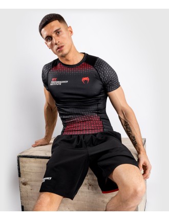 Top Choice UFC Venum Performance Institute Rashguard - Short Sleeves - Black/Red Hot New Item