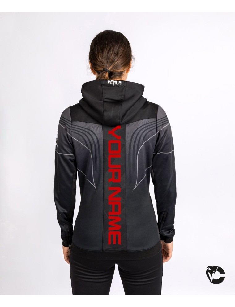 Top Choice UFC Venum Personalized Authentic Fight Night 2.0 Women's Walkout Hoodie - Black New Stock