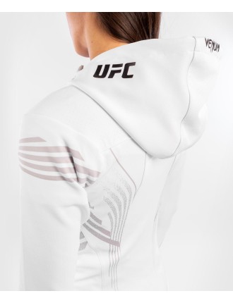 Top Choice UFC Venum Personalized Authentic Fight Night Women's Walkout Hoodie - White On Hand Now