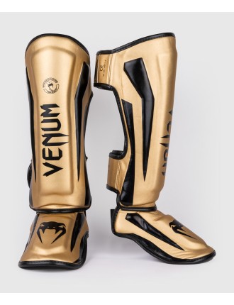 Top Choice Venum Elite Standup Shin guards - Gold/Black Hot New Item