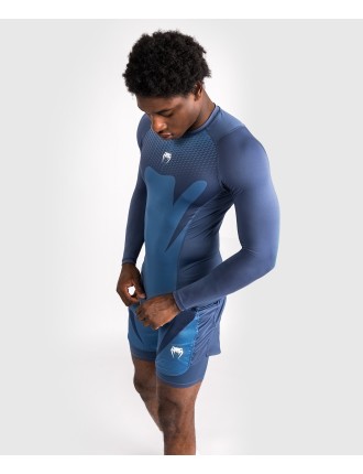 Top Choice Venum Attack Men's Long Sleeve Rashguard - Navy Blue On Hand Now