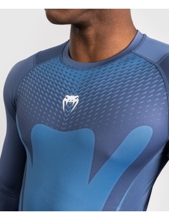 Top Choice Venum Attack Men's Long Sleeve Rashguard - Navy Blue On Hand Now