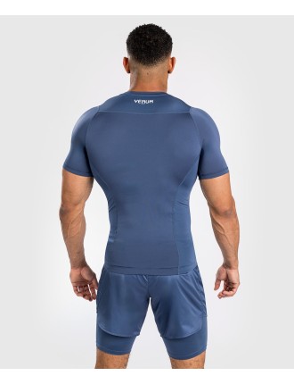 Top Choice Venum Attack Men's Short Sleeve Rashguard - Navy Blue Immediate Availability