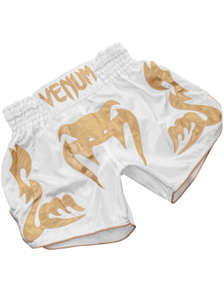 Top Choice Venum Bangkok Inferno Muay Thai Shorts - White/Gold Hot New Item