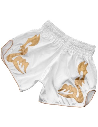 Top Choice Venum Bangkok Inferno Muay Thai Shorts - White/Gold Hot New Item