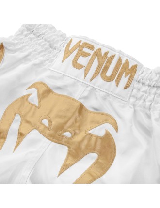 Top Choice Venum Bangkok Inferno Muay Thai Shorts - White/Gold Hot New Item