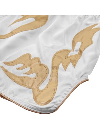 Top Choice Venum Bangkok Inferno Muay Thai Shorts - White/Gold Hot New Item