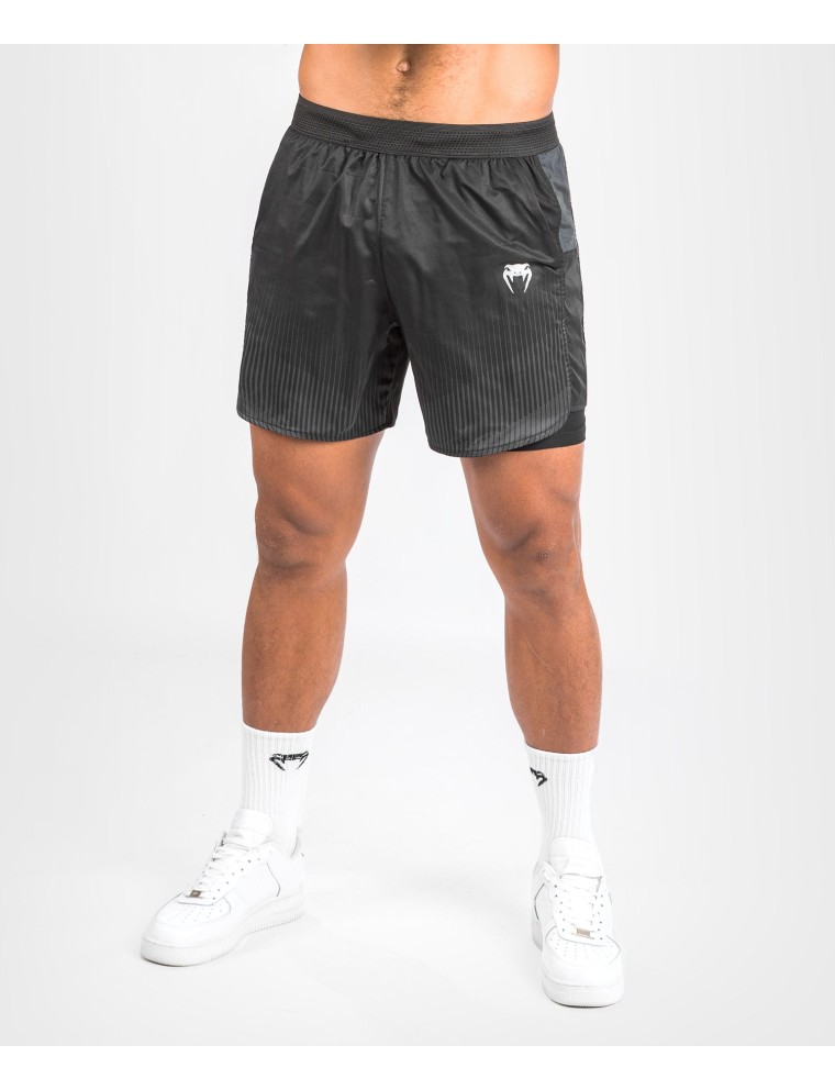 Top Choice Venum Biomecha 2-In-1 Training Shorts - Black/Grey Available for Immediate Shipping