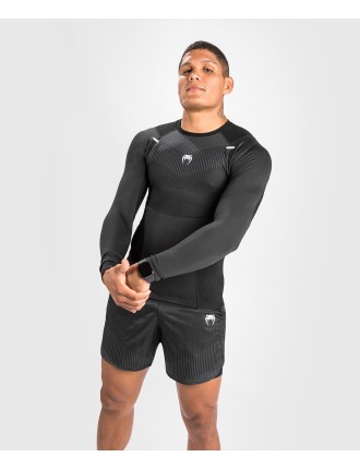 Top Choice Venum Biomecha Rashguard Long Sleeves - Black/Grey Fresh Release