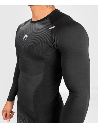 Top Choice Venum Biomecha Rashguard Long Sleeves - Black/Grey Fresh Release