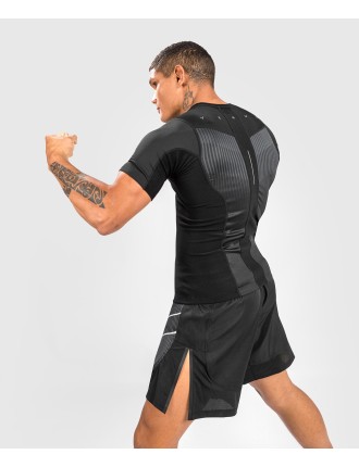 Top Choice Venum Biomecha Rashguard Short Sleeves - Black/Grey Limited Stock