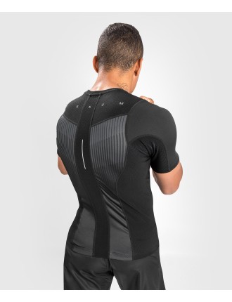 Top Choice Venum Biomecha Rashguard Short Sleeves - Black/Grey Limited Stock