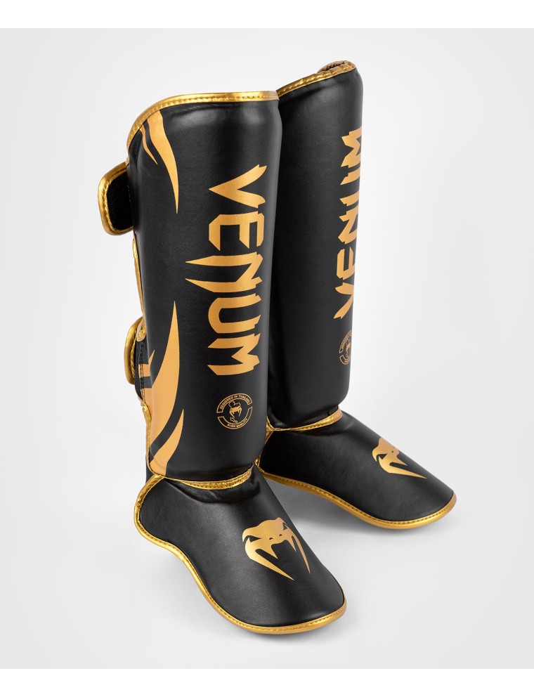 Top Choice Venum Challenger Standup Shin Guards - Black/Gold Latest Edition