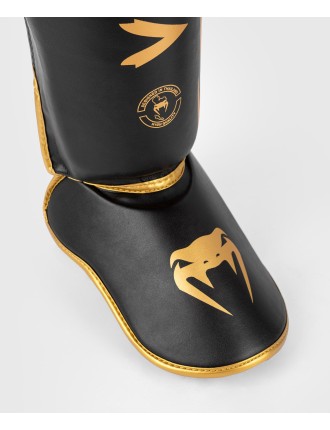 Top Choice Venum Challenger Standup Shin Guards - Black/Gold Latest Edition