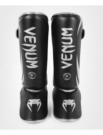 Top Choice Venum Challenger Standup Shin Guards - Black/Silver On Hand Now