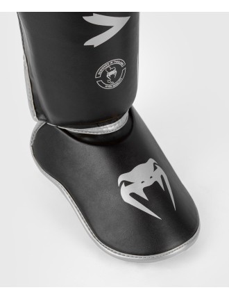 Top Choice Venum Challenger Standup Shin Guards - Black/Silver On Hand Now