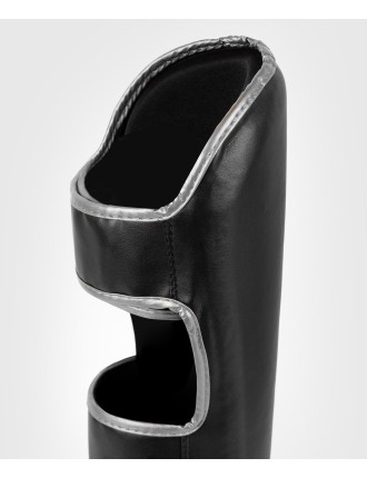 Top Choice Venum Challenger Standup Shin Guards - Black/Silver On Hand Now