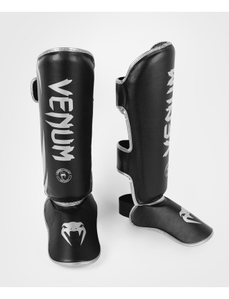 Top Choice Venum Challenger Standup Shin Guards - Black/Silver On Hand Now